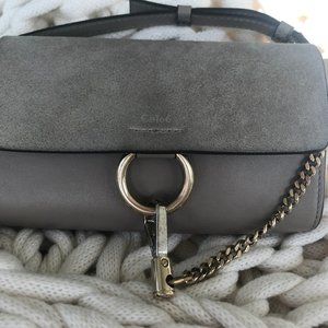 Chloe Mini Faye Suede & Leather Wallet Crossbody